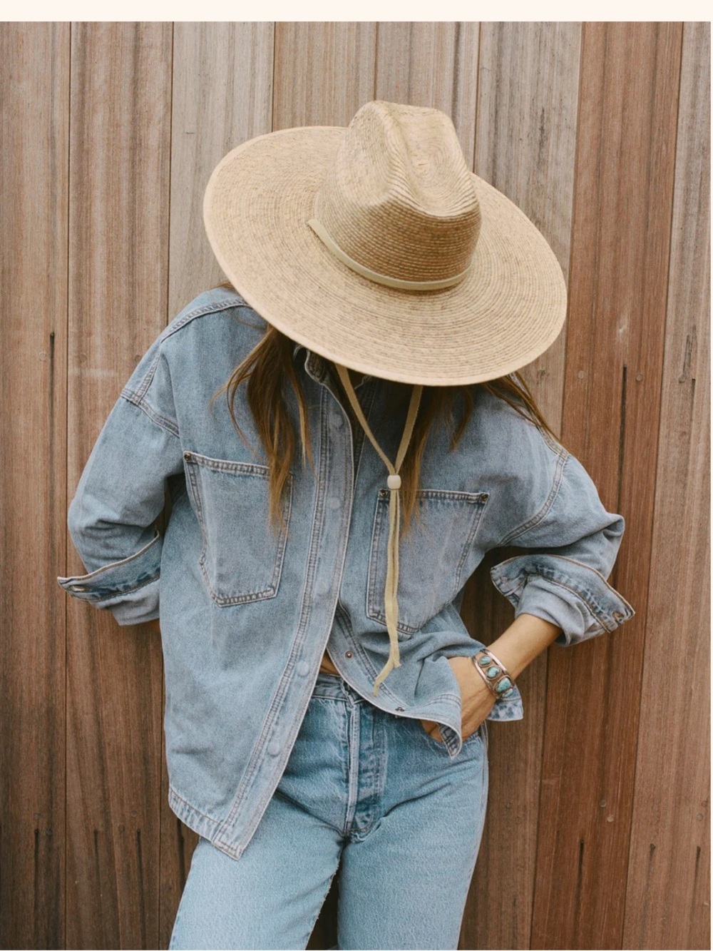 Light Blue Denim Overshirt Jacket - Size M